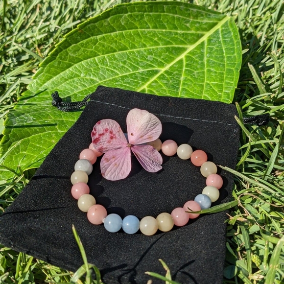 Morganite gemstone bracelet - Picture 2 of 3